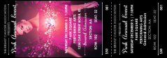 A pink and black Breast Cancer Bokeh Reserved Event Ticket