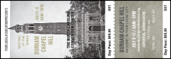 A grey and white Chapel Hill Reserved Event Ticket