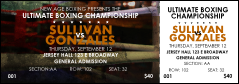 Boxing Event Reserved Event Ticket with a detachable stub