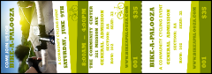 A green and white Bike A Palooza Reserved Event Ticket