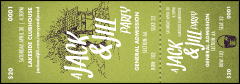A green and white Jack and Jill Reserved Event Ticket