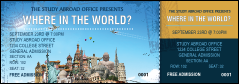 A World Travel Reserved Event Ticket with a variety of landmarks