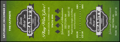 A grey and green Texas Hold 'Em Reserved Event Ticket
