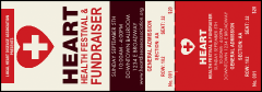 A red and white Heart Health Reserved Event Ticket