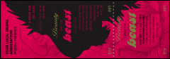 A pink and black Beauty and the Beast Reserved Event Ticket