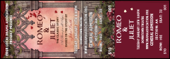 A beautiful Romeo and Juliet Reserved Event Ticket