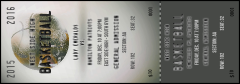 A silver and grey Basketball Schedule Reserved Event Ticket