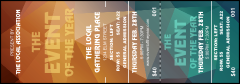 Geometric Reserved Event Ticket with warm and cool colors