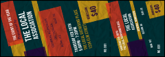 A green, yellow, orange and purple All Purpose Blocks Reserved Event Ticket