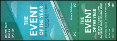 A blue and green Clouds Reserved Event Ticket