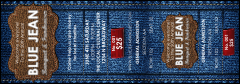 A denim-inspired Blue Jeans Reserved Event Ticket