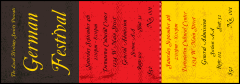 A red, yellow and black German Flag Reserved Event Ticket