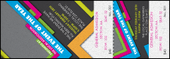 A sharp Retro Colors Reserved Event Ticket