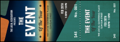 A blue themed All Purpose Horizon Event Ticket