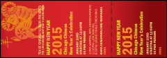 Chinese New Year Goat Event Ticket in red tones