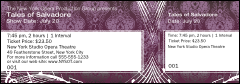 Opera Event Ticket in classic violet patterns.