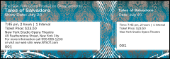 A custom design opera or classical music event ticket.
