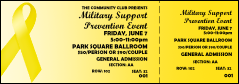 A Yellow Ribbon Reserved Event Ticket for military events