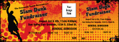 Basketball 002 Reserved Event Ticket with room for a unique image