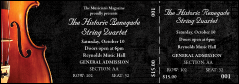 A Violin Black Reserved Event Ticket perfect for concerts and recitals