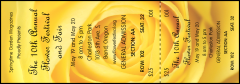 An intricate and beautiful Yellow Rose Reserved Event Ticket