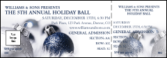 Christmas Ornament Blue Reserved Event Ticket with room for one image