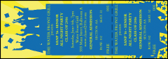 A blue and yellow Bright Ideas Graduation Reserved Event Ticket
