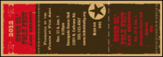 Red and brown General Admission Ticket for an event