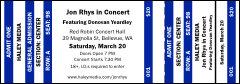 A blue, black and white Blue Stripes Reserved Event Ticket