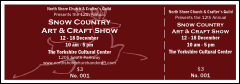 A Christmas general admission ticket with a reindeer