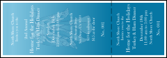 A Christmas general admission ticket with an angel.
