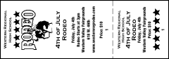 A general admission ticket for rodeos.