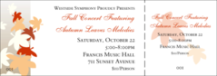 A general admission ticket for fall.