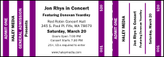 A color general admission ticket with purple bars.