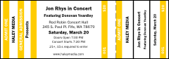 Color general admission ticket
