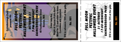 A Halloween general admission ticket in full color.