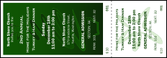 A green and white Christmas Tree 001 Reserved Event Ticket