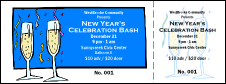 A general admission ticket with a stub.
