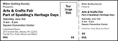 A general admission ticket that allows the user to upload a black and white logo.