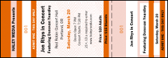 An orange ticket with a full bleed.