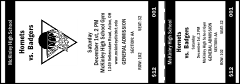 A black and white Basketball Reserved Event Ticket