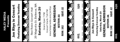 A black, white and grey All Purpose Stars Reserved Event Ticket