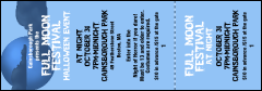 Halloween Full Moon General Admission Ticket with full bleed.