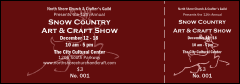 A full bleed Reindeer general admission ticket for Christmas