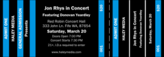 All Purpose Color General Admission Ticket with a full bleed.