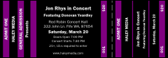 All Purpose Color General Admission Ticket with a full bleed.
