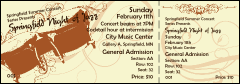 Concert Series 002 Reserved Event Ticket with unique numbering.