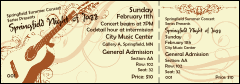 Concert Series 005 Reserved Event Ticket with secure numbering and customizable text.