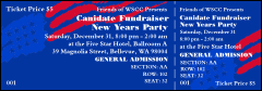 An abstract American Flag 001 Reserved Event Ticket