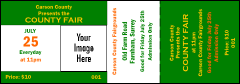 General admission concert ticket in green.